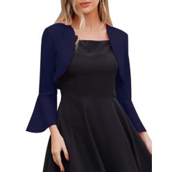   Odizli női elegáns 3/4 ujjú boleró kardigán ünnepi esküvői rövid kabát - outlet termék