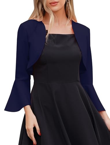 Odizli női elegáns 3/4 ujjú boleró kardigán ünnepi esküvői rövid kabát - outlet termék