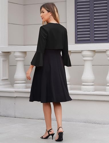 Odizli női elegáns 3/4 ujjú boleró kardigán ünnepi esküvői rövid kabát - outlet termék