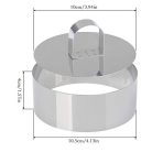 CENBEN 4 darabos mousse gyűrű 2 nyomóval rozsdamentes acél, 10,5 cm - outlet termék