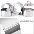 CENBEN 4 darabos mousse gyűrű 2 nyomóval rozsdamentes acél, 10,5 cm - outlet termék