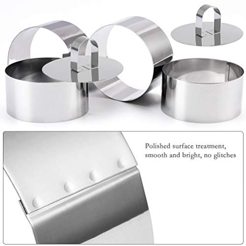 CENBEN 4 darabos mousse gyűrű 2 nyomóval rozsdamentes acél, 10,5 cm - outlet termék