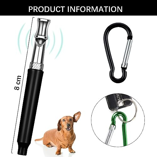 Toulifly kutyasípok ultrahangos, fekete, állítható, nyakpánttal, 2 darabos - outlet termék