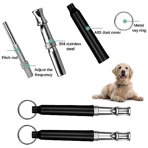 Toulifly kutyasípok ultrahangos, fekete, állítható, nyakpánttal, 2 darabos - outlet termék