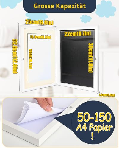 Ciscle A4 gyerekrajz képkeret fehér - outlet termék