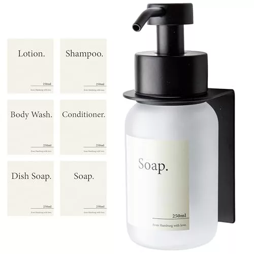 Designfactory Hamburg üveg szappanadagoló fali, konyhai és fürdőszobai, sampon és - outlet termék