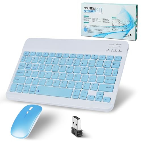 Bluetooth vezeték nélküli billentyűzet egérrel 2.4 GHz, mini, ultra-vékony, QWERTY - outlet termék