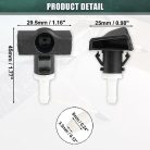 ABSOPRO 289329N00A szélvédőmosó fúvóka fekete, 2 darabos - outlet termék