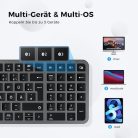 iClever Bluetooth billentyűzet vezeték nélküli, több eszköz, német QWERTZ - outlet termék