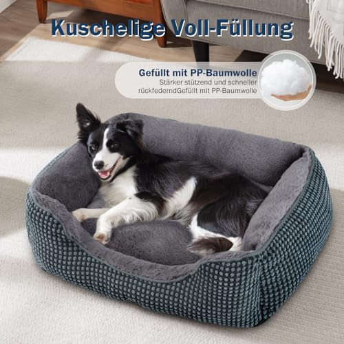 FURTIME kutyaágy, közepes méretű kutyáknak mosható, bolyhos, csúszásmentes, 63 x 53 x - outlet termék