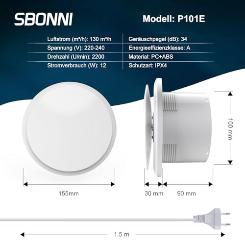 SBONNI elszívó ventilátor - outlet termék