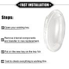 ABSOPRO 3 4 5 gombos kulcstartó tok Nissan Serena C26 fehér - outlet termék