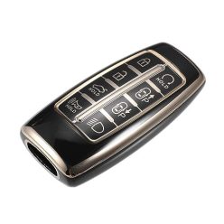   ABSOPRO autókulcs medál Hyundai 8 gombos TPU fekete - outlet termék