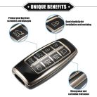 ABSOPRO autókulcs medál Hyundai 8 gombos TPU fekete - outlet termék