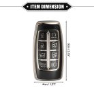 ABSOPRO autókulcs medál Hyundai 8 gombos TPU fekete - outlet termék