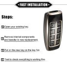 ABSOPRO autókulcs medál Hyundai 8 gombos TPU fekete - outlet termék