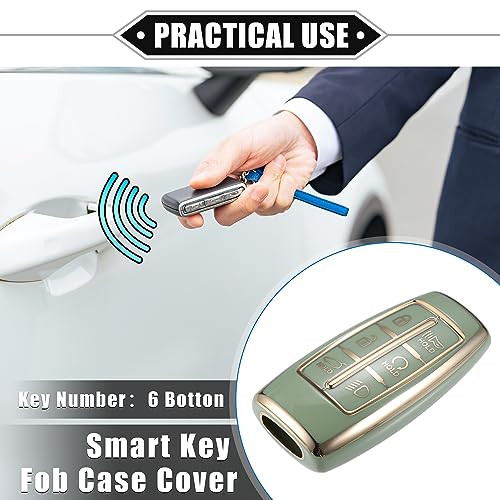 ABSOPRO autókulcs medál Hyundai 6 gombos TPU zöld - outlet termék