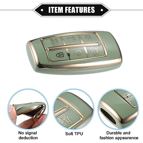 ABSOPRO autókulcs medál Hyundai 6 gombos TPU zöld - outlet termék