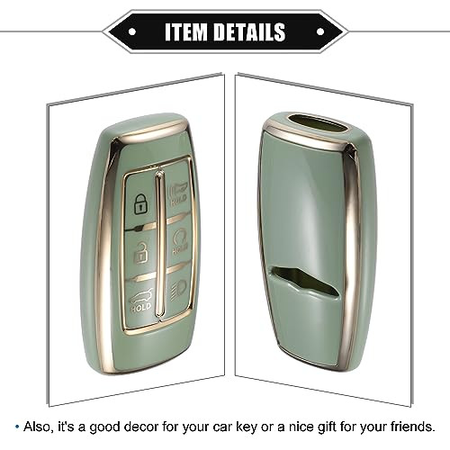 ABSOPRO autókulcs medál Hyundai 6 gombos TPU zöld - outlet termék