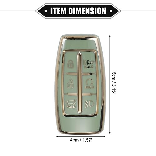 ABSOPRO autókulcs medál Hyundai 6 gombos TPU zöld - outlet termék