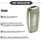 ABSOPRO autókulcs medál Hyundai 6 gombos TPU zöld - outlet termék