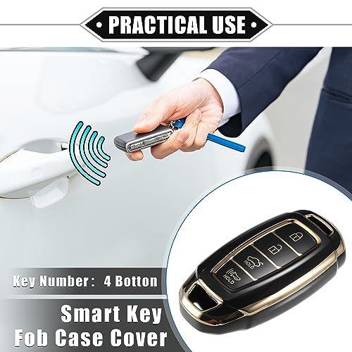 ABSOPRO autós távirányító tok Hyundai I30 Elantra 4 gombos fekete - outlet termék