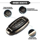 ABSOPRO autós távirányító tok Hyundai I30 Elantra 4 gombos fekete - outlet termék