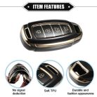 ABSOPRO autós távirányító tok Hyundai I30 Elantra 4 gombos fekete - outlet termék