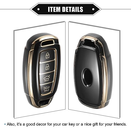 ABSOPRO autós távirányító tok Hyundai I30 Elantra 4 gombos fekete - outlet termék