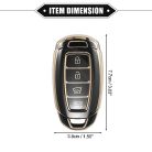 ABSOPRO autós távirányító tok Hyundai I30 Elantra 4 gombos fekete - outlet termék