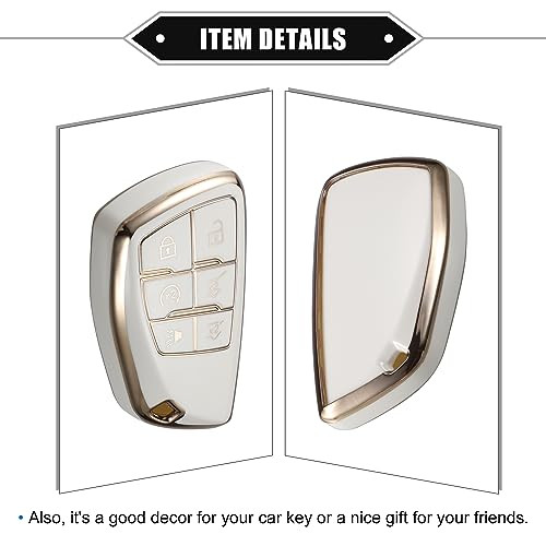 ABSOPRO autókulcs medál Buick Envision 6 gombos TPU fehér - outlet termék