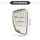 ABSOPRO autókulcs medál Buick Envision 6 gombos TPU fehér - outlet termék