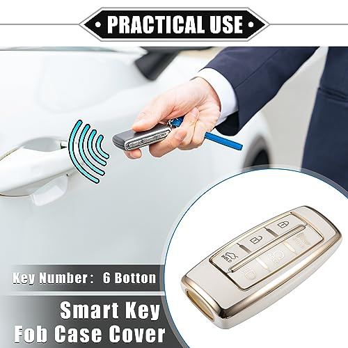 ABSOPRO autókulcs medál Hyundai 6 gombos TPU fehér - outlet termék