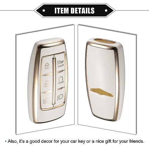 ABSOPRO autókulcs medál Hyundai 6 gombos TPU fehér - outlet termék