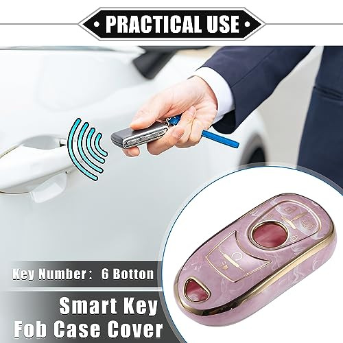 A ABSOPRO 6 gombos távirányító burkolat Buick Enclave kompatibilis, TPU, rózsaszín - outlet termék