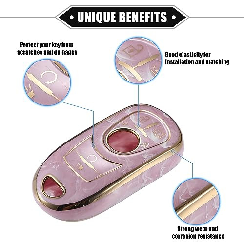 A ABSOPRO 6 gombos távirányító burkolat Buick Enclave kompatibilis, TPU, rózsaszín - outlet termék