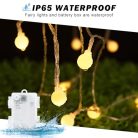 cshare 6M 40 LED gömb fényfüzér elemes, időzítős, IP65, meleg fehér - outlet termék