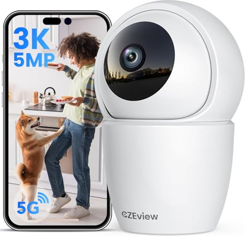 CZEview 3K beltéri WiFi megfigyelő kamera 5MP, 360°, 2.4 & 5 GHz WiFi, éjjellátó - outlet termék