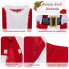 Miulruma A038 mikulás jelmez bársony, sapka, paróka, szakáll, öv, kesztyű - outlet termék