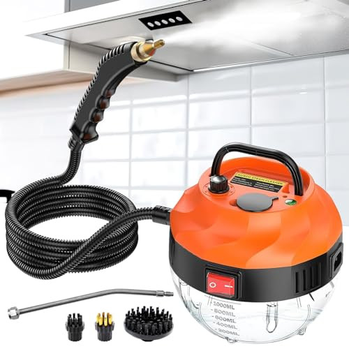 Steam Cleaner 2500 W kézi gőztisztító 6 sebességes állítható és 3 típusú kefefejjel - outlet termék