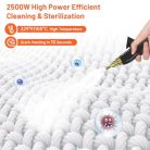 Steam Cleaner 2500 W kézi gőztisztító 6 sebességes állítható és 3 típusú kefefejjel - outlet termék