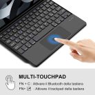 JADEMALL billentyűzet trackpaddal iPad Air 5/4-hez olasz QWERTY, vezeték nélküli, tok - outlet termék