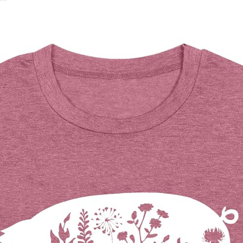 Női virágos malac mintás póló alap - outlet termék