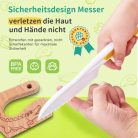 17 darabos gyermek biztonsági konyhakés készlet, zöldségkiszúró - outlet termék