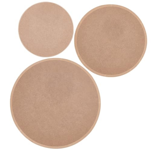 BENECREAT 3 darabos kerek kerámia formázó készlet fa sűrűségű lap, agyaglap - outlet termék