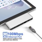 Microsoft Surface dokkolóállomás, Surface három kijelzős 2*HDMI 4K+VGA dokk, Surface - outlet termék