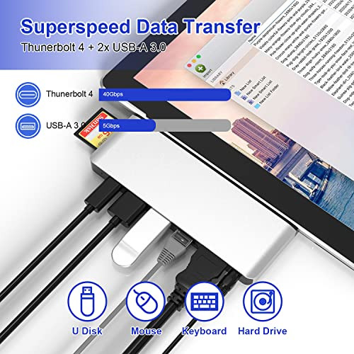 Microsoft Surface dokkolóállomás, Surface három kijelzős 2*HDMI 4K+VGA dokk, Surface - outlet termék