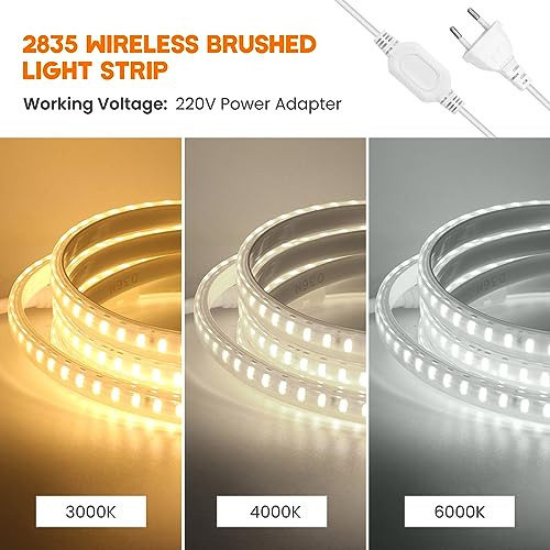 Wisada 1 méter LED szalag természetes fehér, 2835 SMD 120LED/m szuperfényes CRI≥90 - outlet termék