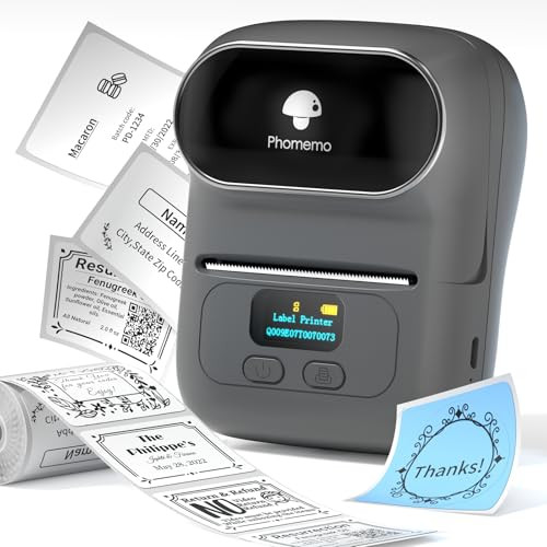 Phomemo M110 címkenyomtató, Bluetooth, öntapadós hőcímkéző eszköz üzleti célra - outlet termék