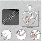 Kikuo lányok és ló szív medál nyaklánc fém - outlet termék